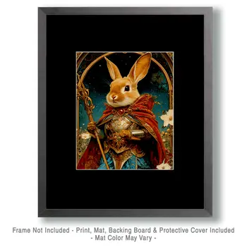 The Royal Bunny - Pet Superheros Art Prints – 8″x10″ Artwork for 11″x14″ Frame