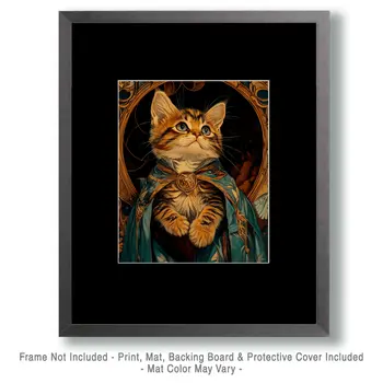 Young Hero Tabby Cat - Pet Superheros Art Prints – 8″x10″ Artwork for 11″x14″ Frame