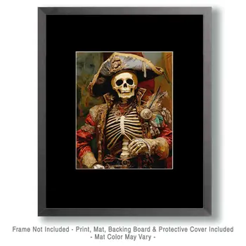 Putrid Paul the Pirate - Skull & Skeleton Art Prints - 8"x10" Art Print for 11"x14" Frame