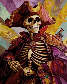 Dapper Donny the Pirate - Skull & Skeleton Art Prints - 8"x10" Art Print for 11"x14" Frame