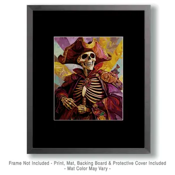 Dapper Donny the Pirate - Skull & Skeleton Art Prints - 8"x10" Art Print for 11"x14" Frame