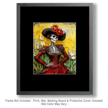 The Late Kansas Katy - Skull & Skeleton Art Prints - 8"x10" Art Print for 11"x14" Frame