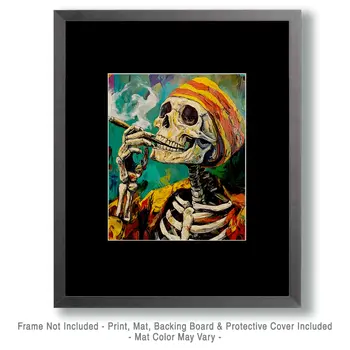 Terence Tokin' Away - Skull & Skeleton Art Prints - 8"x10" Art Print for 11"x14" Frame