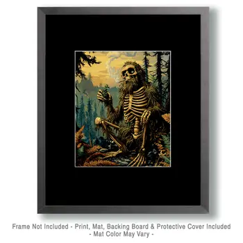 Bigfoot's Bones Tokin' It Up - Skull & Skeleton Art Prints - 8"x10" Art Print for 11"x14" Frame