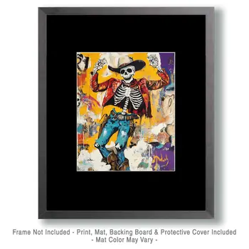 Dancin' the Jig - Skull & Skeleton Art Prints - 8"x10" Art Print for 11"x14" Frame