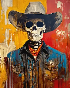 Dead Eye Dick - Skull & Skeleton Art Prints - 8"x10" Art Print for 11"x14" Frame