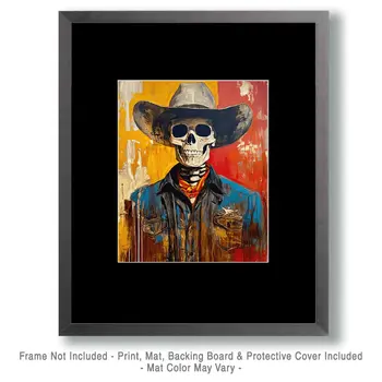 Dead Eye Dick - Skull & Skeleton Art Prints - 8"x10" Art Print for 11"x14" Frame