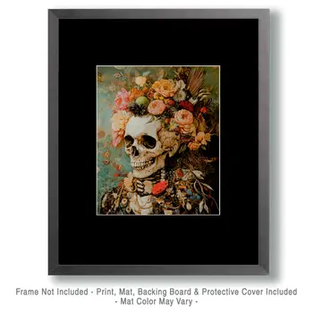Late Bloomer - Skull & Skeleton Art Prints - 8"x10" Art Print for 11"x14" Frame