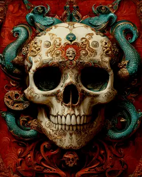 Cranium Trip - Skull & Skeleton Art Prints - 8"x10" Art Print for 11"x14" Frame