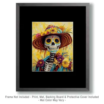 Sunflower Bones - Skull & Skeleton Art Prints - 8"x10" Art Print for 11"x14" Frame