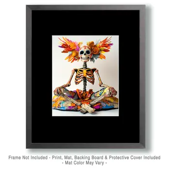 Long Meditation - Skull & Skeleton Art Prints - 8"x10" Art Print for 11"x14" Frame