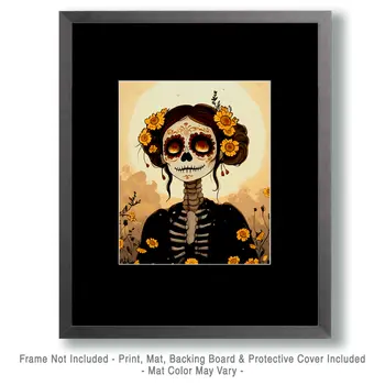 Sad Dead Sally - Skull & Skeleton Art Prints - 8"x10" Art Print for 11"x14" Frame