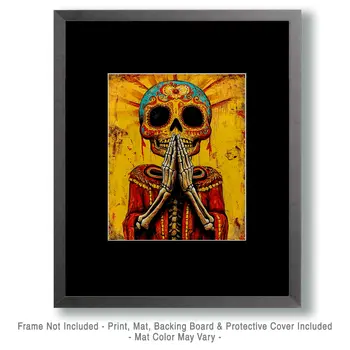 Oración de Muerte - Skull & Skeleton Art Prints - 8"x10" Art Print for 11"x14" Frame