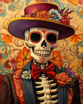 The Late Kansas Katy - Skull & Skeleton Art Prints - 8"x10" Art Print for 11"x14" Frame