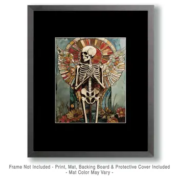 Ancient Angel - Skull & Skeleton Art Prints - 8"x10" Art Print for 11"x14" Frame