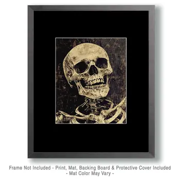 Vintage Laughing Cranium - Skull & Skeleton Art Prints - 8"x10" Art Print for 11"x14" Frame