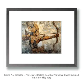 Warrior #1 - Rattanakosin Style Wall Art Prints – 8″x10″ Artwork for 11″x14″ Frame