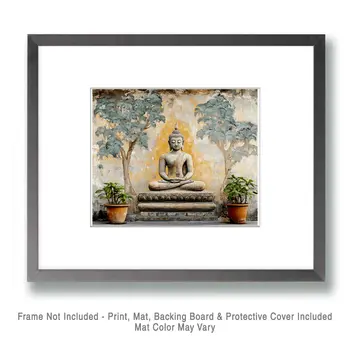 Buddha #2 - Rattanakosin Style Wall Art Prints – 8″x10″ Artwork for 11″x14″ Frame