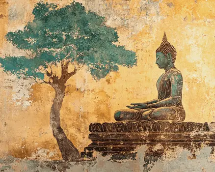 Buddha #3 - Rattanakosin Style Wall Art Prints – 8″x10″ Artwork for 11″x14″ Frame