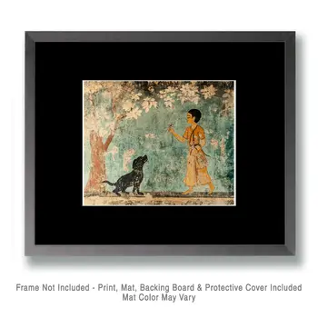 Child with Dog #2 - Rattanakosin Style Wall Art Prints – 8″x10″ Artwork for 11″x14″ Frame