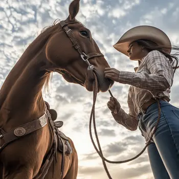 Cowgirl Riding Time - Cowgirl Western Art Prints 8"x8" Artwork for 12"x12" Frame