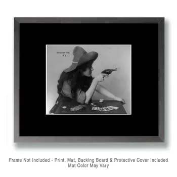 Revolver Girl #4 - Authentic Western Wall Art Prints – 8″x10″ Artwork for 11″x14″ Frame