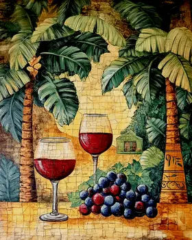 Island Wine - Wine Wall Art Prints – 8″x10″ Artwork for 11″x14″ Frame