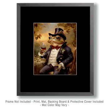 Pa Toad - Wine Wall Art Prints – 8″x10″ Artwork for 11″x14″ Frame