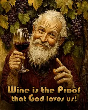 Wine is Proof - Wine Wall Art Prints – 8″x10″ Artwork for 11″x14″ Frame
