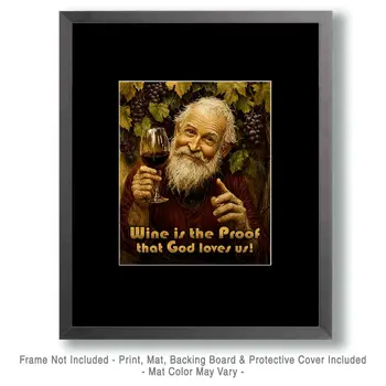 Wine is Proof - Wine Wall Art Prints – 8″x10″ Artwork for 11″x14″ Frame