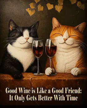 Good Wine - Wine Wall Art Prints – 8″x10″ Artwork for 11″x14″ Frame