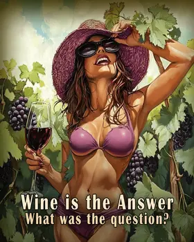 Wine is the answer - Wine Wall Art Prints – 8″x10″ Artwork for 11″x14″ Frame
