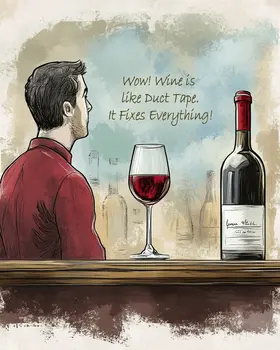 Duct Tape - Wine Wall Art Prints – 8″x10″ Artwork for 11″x14″ Frame