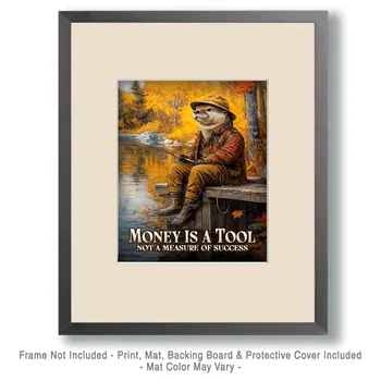 Money is a Tool - Animals in Business Art Prints - 8"x10" Artwork for 11"x14" Frame