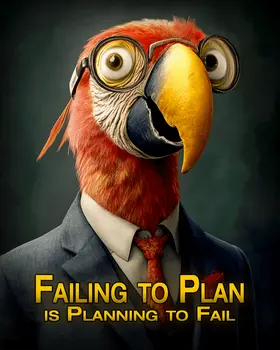 Failing to Plan - Animals in Business Art Prints - 8"x10" Artwork for 11"x14" Frame