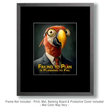 Failing to Plan - Animals in Business Art Prints - 8"x10" Artwork for 11"x14" Frame