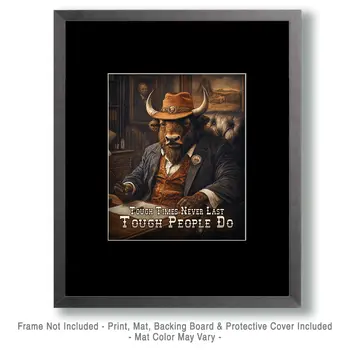 Tough People - Animals in Business Art Prints - 8"x10" Artwork for 11"x14" Frame