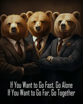 Go Together - Animals in Business Art Prints - 8"x10" Artwork for 11"x14" Frame