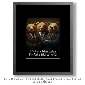 Go Together - Animals in Business Art Prints - 8"x10" Artwork for 11"x14" Frame