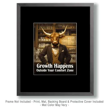 Growth Happens - Animals in Business Art Prints - 8"x10" Artwork for 11"x14" Frame