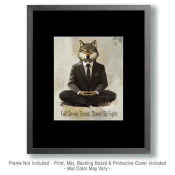 Stand Up - Animals in Business Art Prints - 8"x10" Artwork for 11"x14" Frame