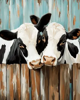 Cows #2 - Animals in Love Wall Art Prints – 8″x10″ Artwork for 11″x14″ Frame