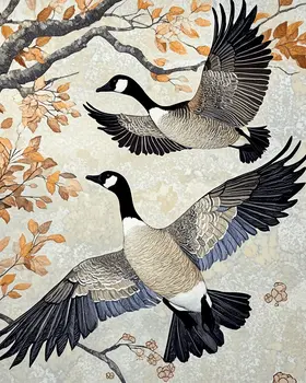 Canadian Geese #1 - Animals in Love Wall Art Prints – 8″x10″ Artwork for 11″x14″ Frame