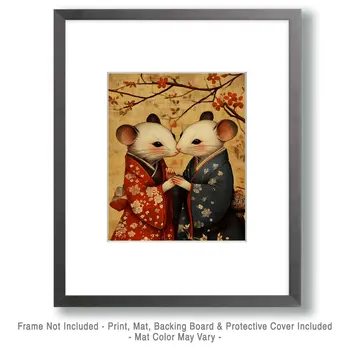 Mice #1  - Animals in Love Wall Art Prints – 8″x10″ Artwork for 11″x14″ Frame