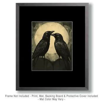 Ravens #1 - Animals in Love Wall Art Prints – 8″x10″ Artwork for 11″x14″ Frame