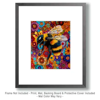 Tiger Portrait Art Nouveau  Art Print - Animal Kingdom Wall Art Prints in Art Nouveau Style – 8″x10″ Artwork for 11″x14″ Frame