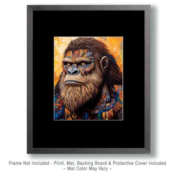 Bigfoot Tripping - Bigfoot Art Prints – 8″x10″ Artwork in 11″x14″ Mat