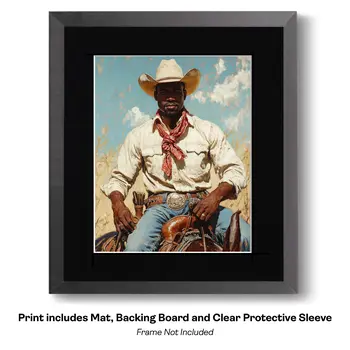 Cowboy Reflecting - Cowboy Western Art Prints 8"x10" Artwork