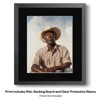 Cowboy Reflecting - Cowboy Western Art Prints 8"x10" Artwork