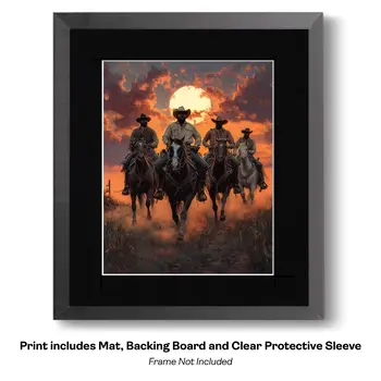 Cowboy Reflecting - Cowboy Western Art Prints 8"x10" Artwork